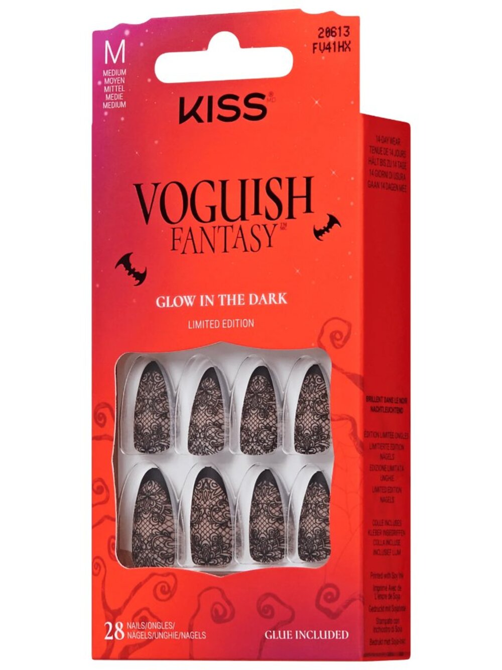 KISS Voguish Fantasy Glow-In-The-Dark Halloween Nails - I Wanna Rock